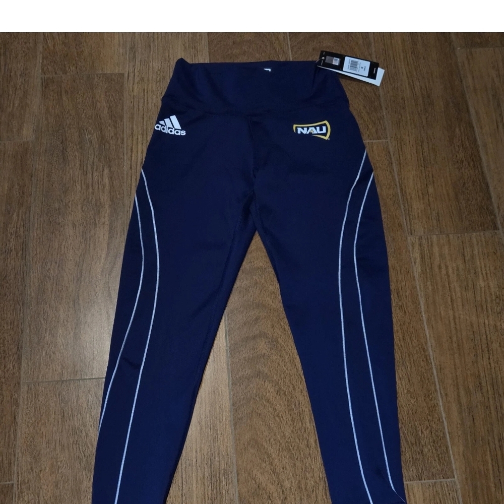 NWT Adidas NAU Northern Arizona University Women's Size Medium Leggings Navy
